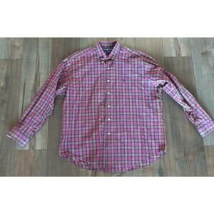 Ralph Lauren Blake Shirt Men’s XL Red Plaid Button-Down Long Sleeve 100% Cotton